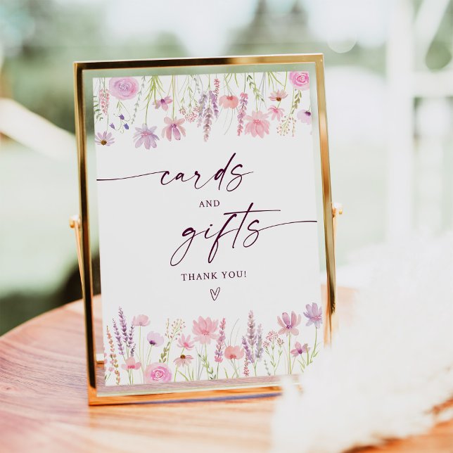 Boho Pink Wildblume Karten und Geschenke Geburtsta Poster (Von Creator hochgeladen)