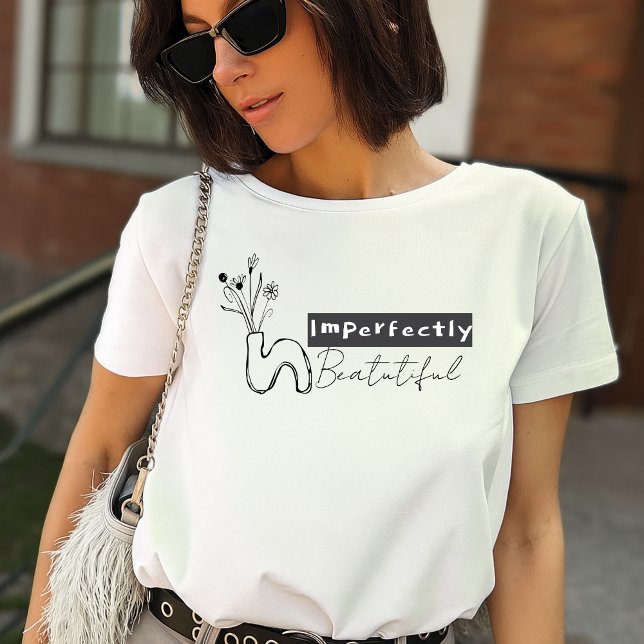 Boho Planter Imperfectly Beautiful Positive  T-Shirt (Von Creator hochgeladen)