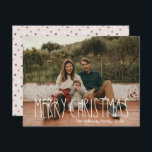 Boho Polka Dot Christmas Full Foto Holiday Card Feiertagskarte<br><div class="desc">Diese boho polka dot Christmas Full Foto-Urlaubskarte ist perfekt für Ihren modernen böhmischen Landgasthof-inspiriert Urlaub Gruß. Der klassische rustikale, aber feine handgezeichnet Schriftart verleiht ihm einen erdigen Vintagen Look und behalte ihn niedlich und einfach. Die Polka-Punkte kommen in Erdtönen wie Rot, Salbei, Rosa, Rosa, Terrakotta, Rost und Bräune. Das Design...</div>