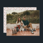 Boho Polka Dot Christmas Full Foto Holiday Card Feiertagskarte<br><div class="desc">Diese boho polka dot Christmas Full Foto-Urlaubskarte ist perfekt für Ihren modernen böhmischen Landgasthof-inspiriert Urlaub Gruß. Der klassische rustikale, aber feine handgezeichnet Schriftart verleiht ihm einen erdigen Vintagen Look und behalte ihn niedlich und einfach. Die Polka-Punkte kommen in Erdtönen wie Rot, Salbei, Rosa, Rosa, Terrakotta, Rost und Bräune. Das Design...</div>