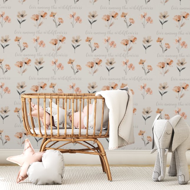 Boho Poppy-Blume - Eigenes Angebot drucken Tapete (Von Creator hochgeladen)