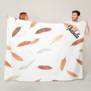 Boho Populäre Federn Luxus-Kollektion Fleecedecke