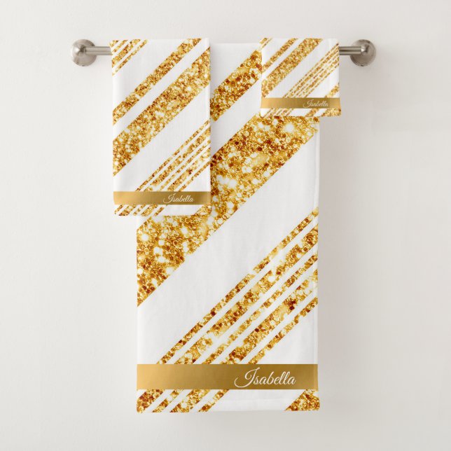 Boho Populäre Streifen-Kollektion für den weißen G Badhandtuch Set (Insitu)