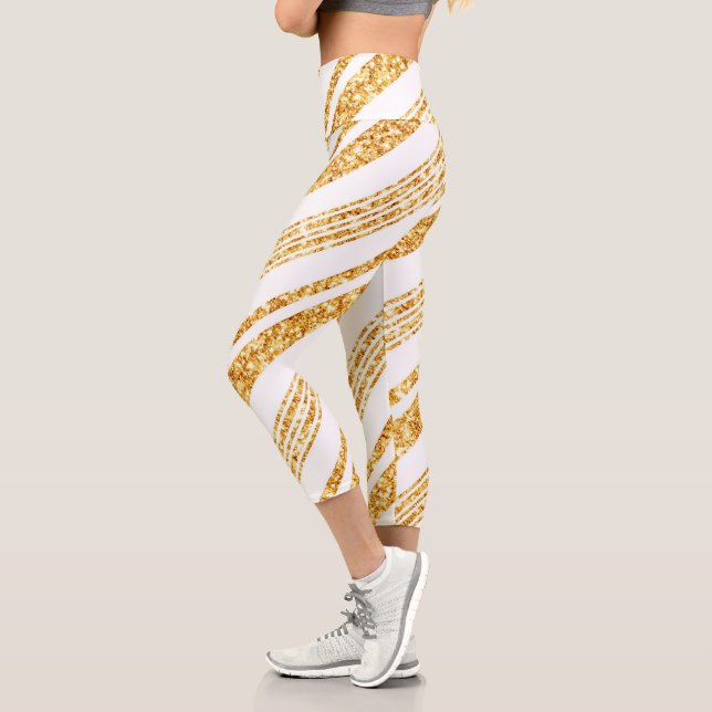 Boho Populäre Streifen-Kollektion für den weißen G Capri Leggings (Links)