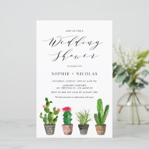 Boho Potted Cactus Polterabend Einladung