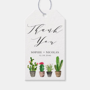 Boho Potted Cactus Summer Wedding Vielen Dank Geschenkanhänger