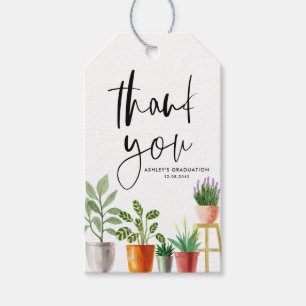 Boho Potted Houseplant Abschluss Vielen Dank Geschenkanhänger