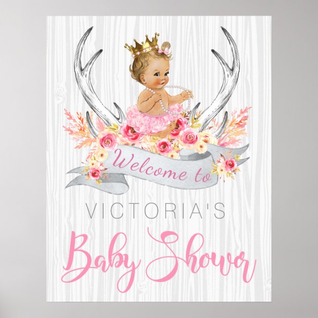 Boho Princess Baby Duschvorrichtung Plakat (Vorne)