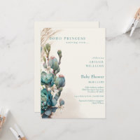 Boho Princess Cactus & Bows Baby Shower