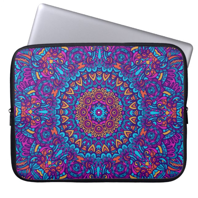 Boho Print Laptop Sleeve (Vorderseite)