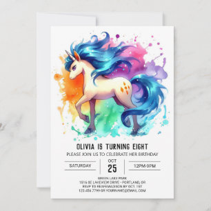 Boho Printable Horse Birthday Einladung