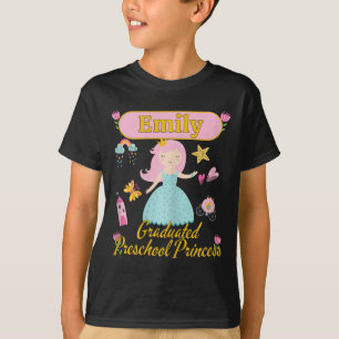 Boho Prinzessin Emily 2026 Personalisierter Vorsch T-Shirt