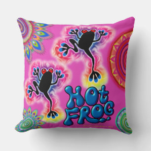 Boho Psychedelic Hot Frog Wire Cushion Cerry Kissen