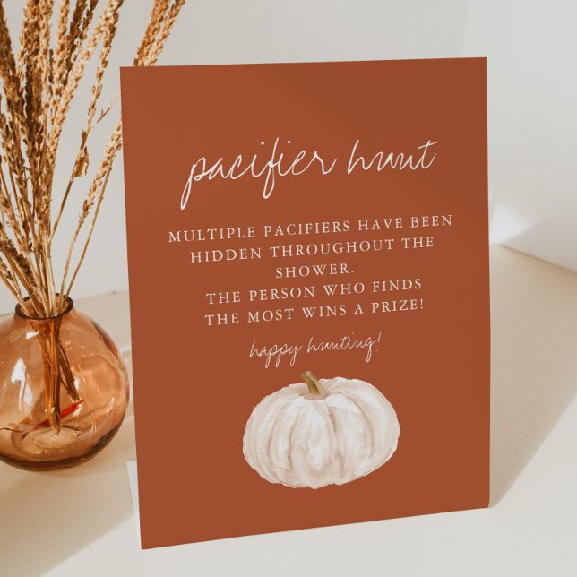 Boho Pumpkin Baby Dusche Schnuller Hunt Game Sockelschild (Von Creator hochgeladen)