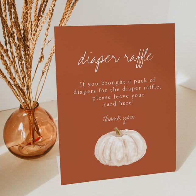 Boho Pumpkin Baby Duschkabine Windelwanne Raffle Z Sockelschild (Von Creator hochgeladen)