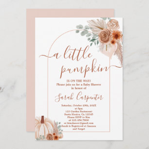 Boho Pumpkin Baby Shower Einladung