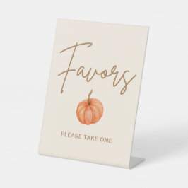 Boho Pumpkin Baby Shower Favor Sockelschild