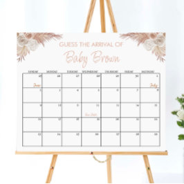 Boho Pumpkin Baby Showrate Terminkalender Poster