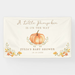 Boho Pumpkin Fall Foliage Baby Dusche Banner