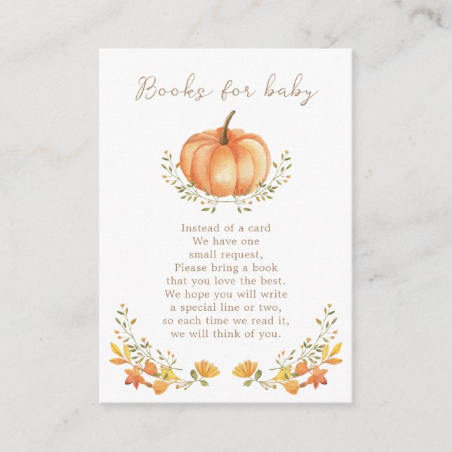 Boho Pumpkin Fall Foliage | Kinderbücher Begleitkarte (Vorderseite)