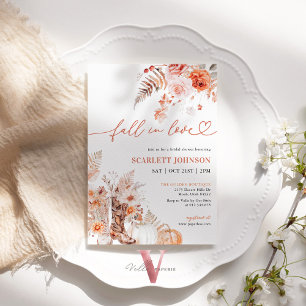 BOHO Pumpkin Fall in Liebe Bridal Dusche Einladung