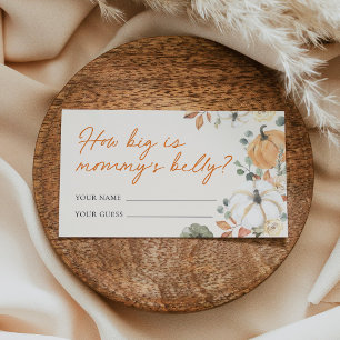 Boho Pumpkin wie groß ist Mama's Bauchduschenspiel Begleitkarte