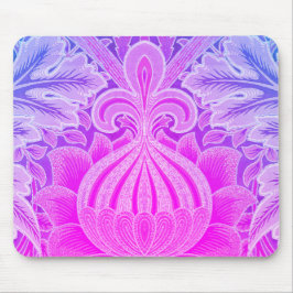 Boho Purple Blue Flower William Morris Mousepad