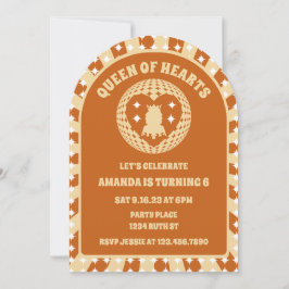 Boho Queen of Hearts Birthday Foto Arch Einladung