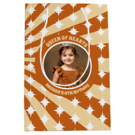 Boho Queen of Hearts Geburtstagsparty Foto Mittlere Geschenktüte