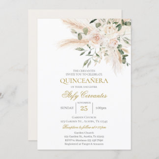 Boho Quinceanera Einladung