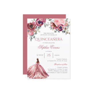 Boho Quinceanera Einladung