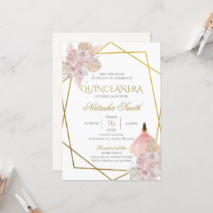 Boho Quinceanera Einladung