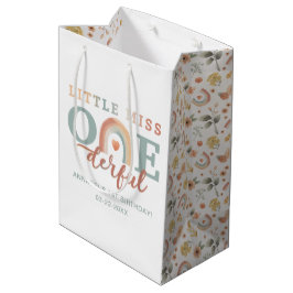 Boho Rainbow 1st Birthday Gift Bag - Wasserfarbe E Mittlere Geschenktüte