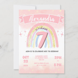 Boho Rainbow 7. Any Age Birthday Girl 4. 5. Einladung