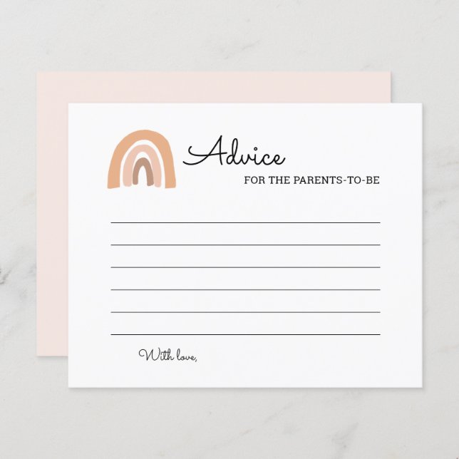 Boho Rainbow Baby Advice für die Eltern (Vorne/Hinten)