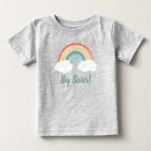 Boho Rainbow Baby Dusche Big Sister T-shirt