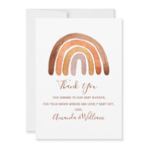 Boho Rainbow Baby Dusche Danke Auto