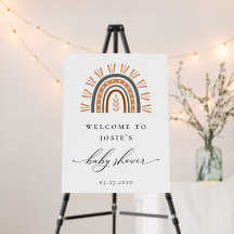 Boho Rainbow Baby Dusche Willkommen