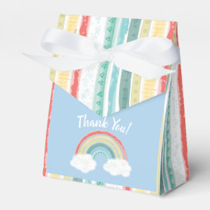 Boho Rainbow Baby Shower Blue Boy Geschenkschachtel