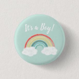 Boho Rainbow Baby Shower Button