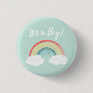 Boho Rainbow Baby Shower Button