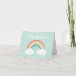 Boho Rainbow Baby Shower Dankeskarte