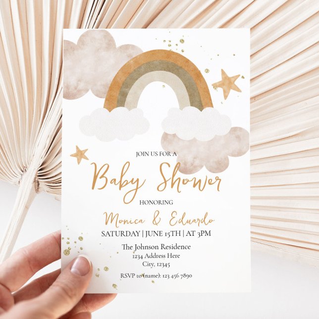 Boho Rainbow Baby Shower Einladung (Von Creator hochgeladen)
