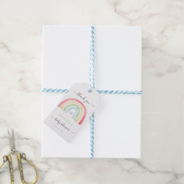 Boho Rainbow Baby Shower Favor Tag Geschenkanhänger