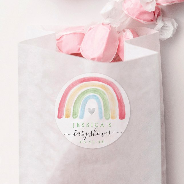 Boho Rainbow Baby Shower Fevor Sticker (Von Creator hochgeladen)