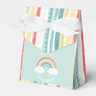 Boho Rainbow Baby Shower Geschenkschachtel