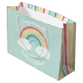 Boho Rainbow Baby Shower Große Geschenktüte