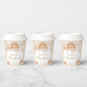Boho Rainbow Baby Shower Pappbecher