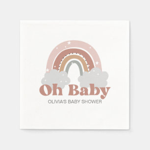 Boho Rainbow Baby Shower Serviette