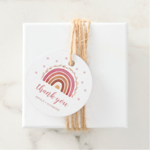 Boho Rainbow Baby Shower Vielen Dank für Ihre Unte Geschenkanhänger
